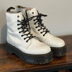 Dr Martens White Jadon Platform Boot Womens 9